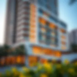 Exterior view of Al Raha Building showcasing its modern architecture