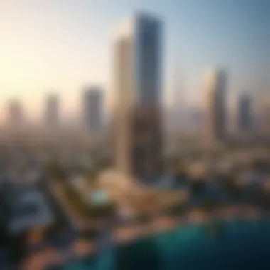 Strategic Location of Avari Building in Tecom Panoramic view of Tecom highlighting the strategic location of the Avari Building within the community.