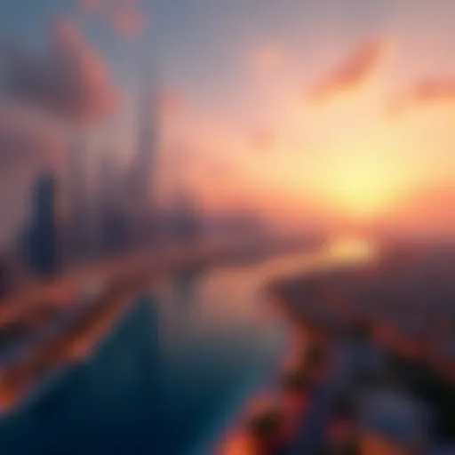 A breathtaking view of the Dubai skyline at sunset showcasing the architectural wonders.