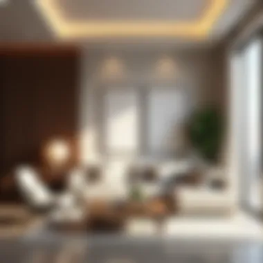 Modern Living Space in Khalifa City Cozy room interior showcasing modern furnishings