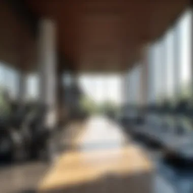 Inside a State-of-the-Art Gym Modern gym interior with fitness equipment