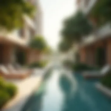 Tranquil Outdoor Workout Space Outdoor fitness area with serene environment