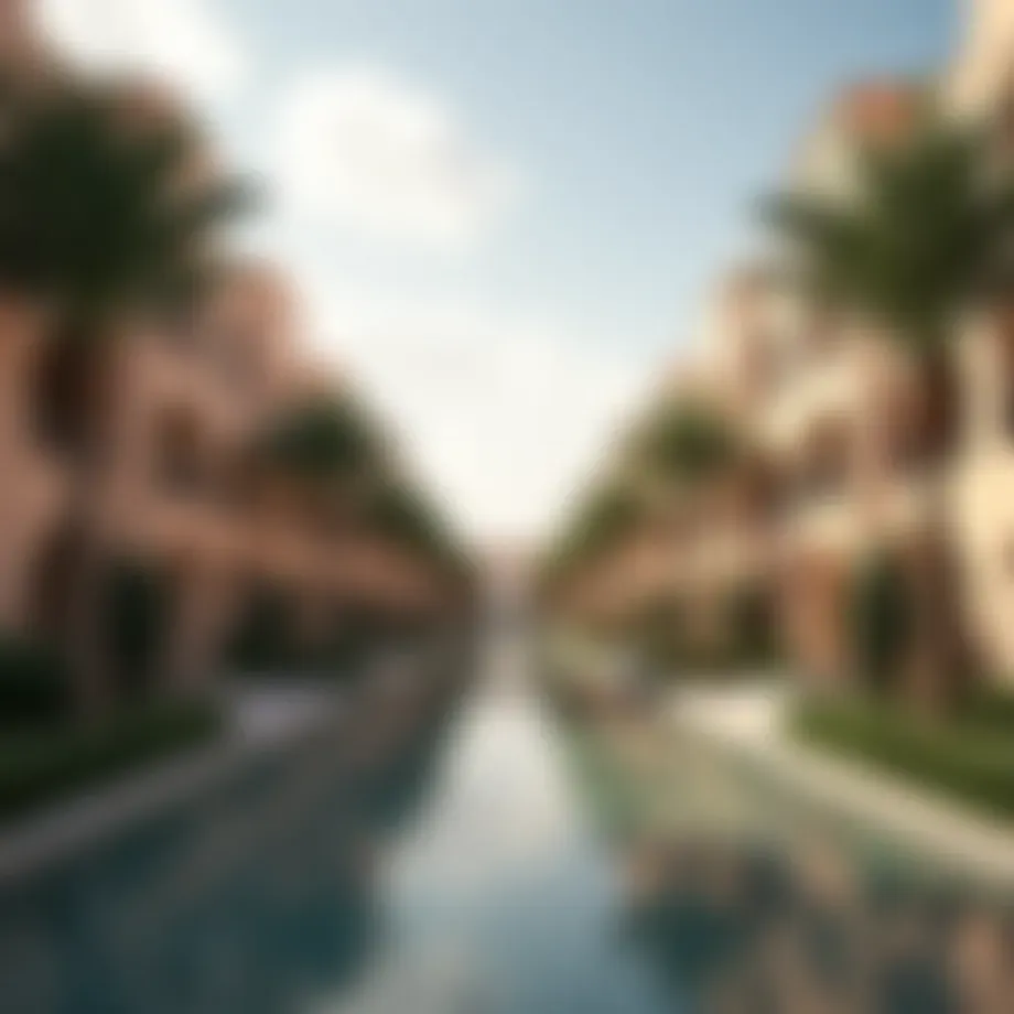 Stunning architectural features of the Morocco Cluster in Dubai