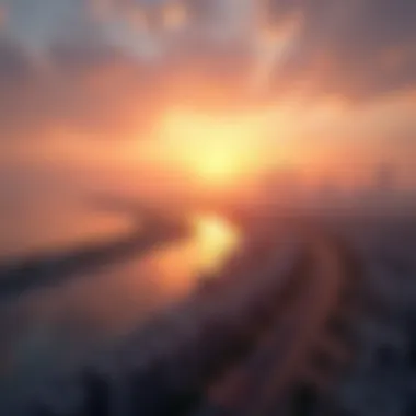 Stunning Skyline View of Sobha Ras Al Khor at Sunset Stunning skyline view of Sobha Ras Al Khor at sunset