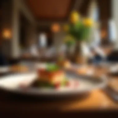 Fine dining restaurant setting within St. Regis Dubai Downtown