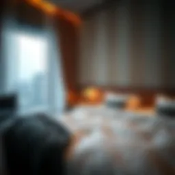 Cozy bed space accommodation interior